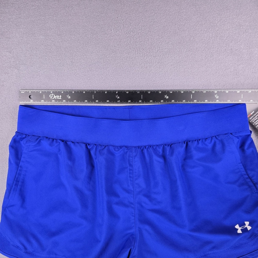 NEW Under Armour Shorts Women's 3XL Blue Athletic Loose Heatgear Solid Sportcore - Picture 14 of 15